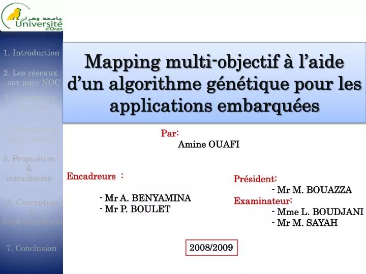 mapping multi objectif l aide d un algorithme g n tique pour les applications embarqu es