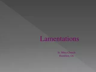 Lamentations