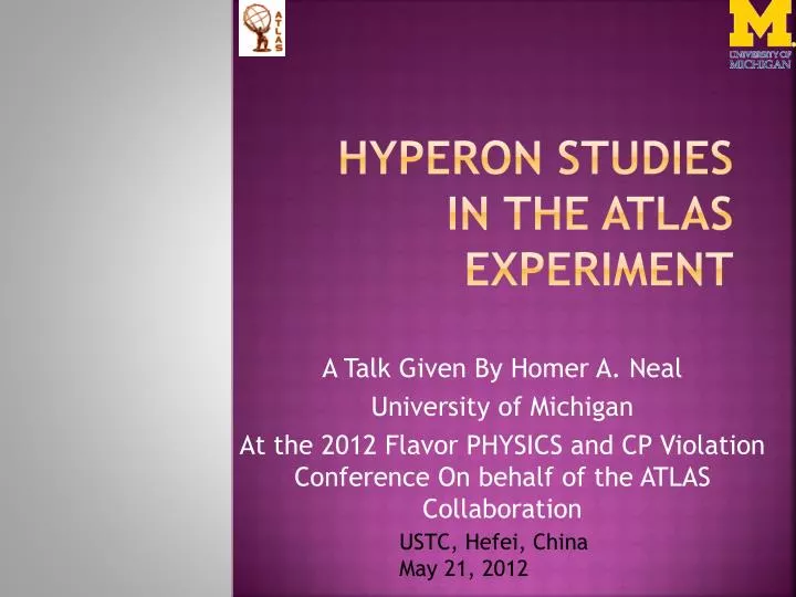 hyperon studies in the atlas experiment