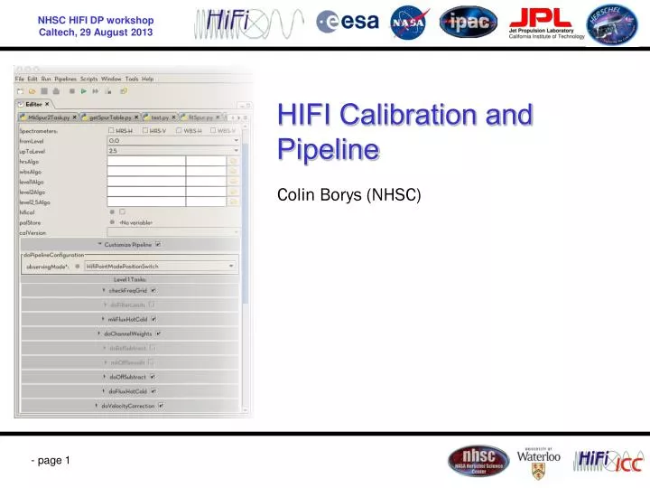 hifi calibration and pipeline
