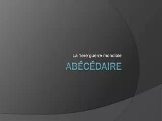 la 1ere guerre mondiale