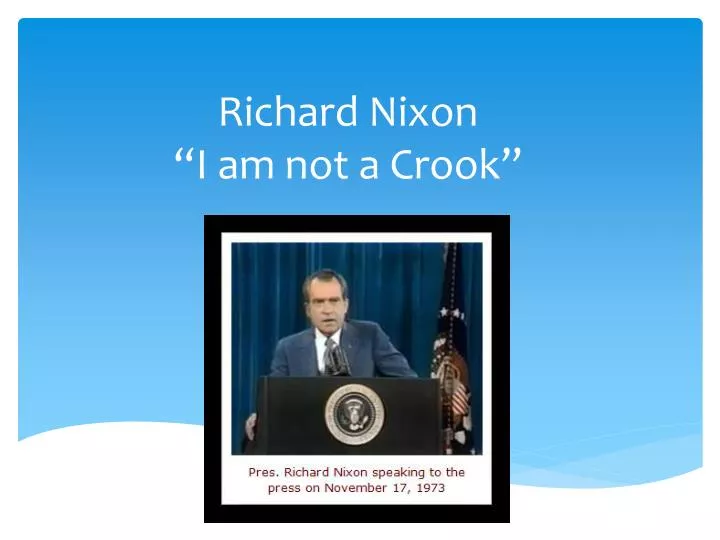 richard nixon i am not a crook