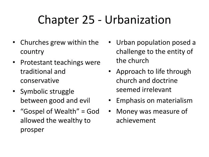chapter 25 urbanization