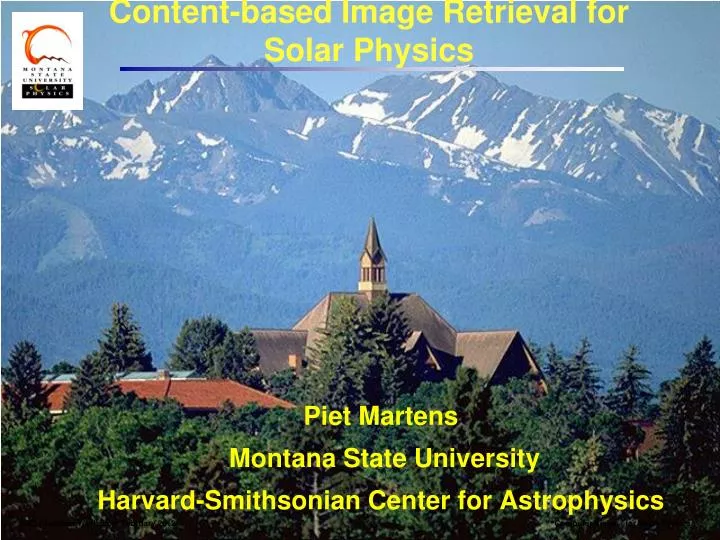 content based image retrieval for solar physics