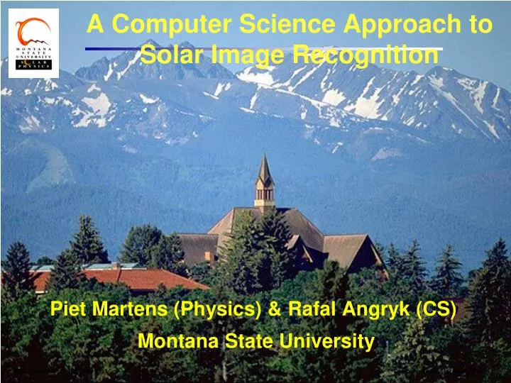 a computer science approach to solar image recognition