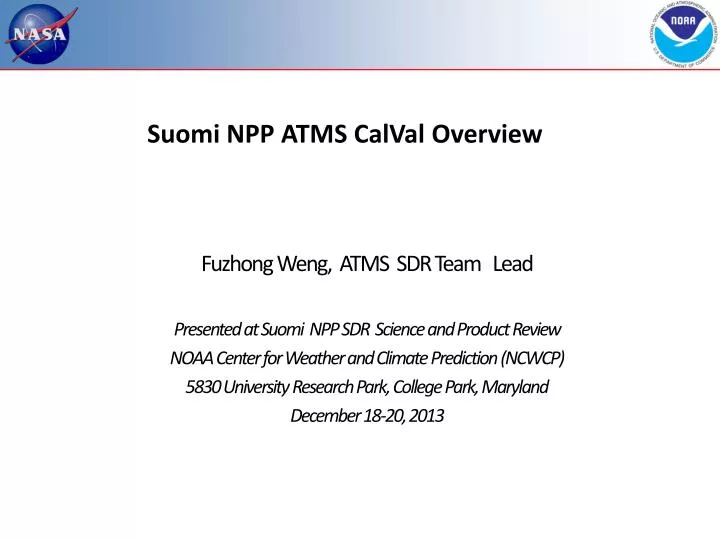 suomi npp atms calval overview