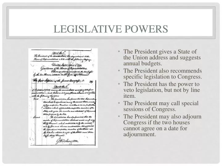 legislative powers