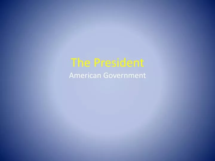 the president american government