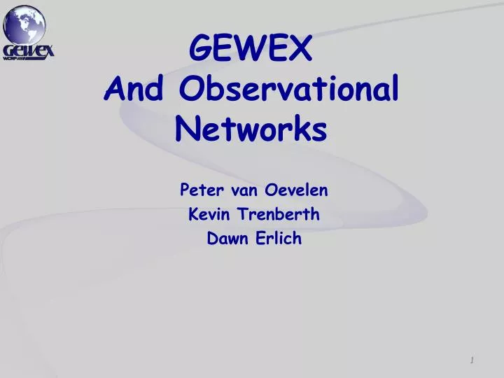 gewex and observational networks