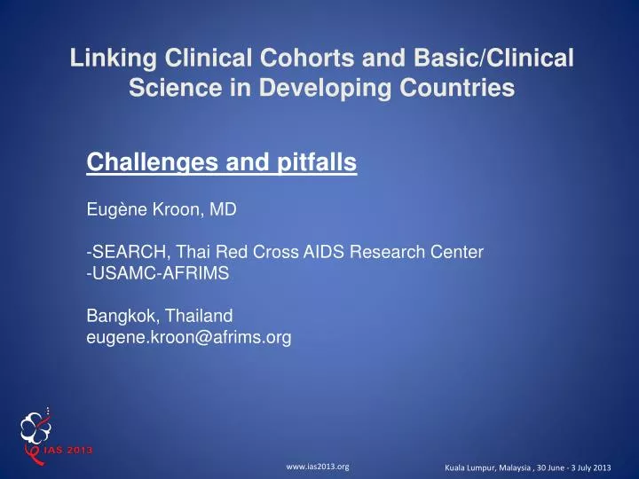 linking clinical cohorts and basic clinical science in developing countries