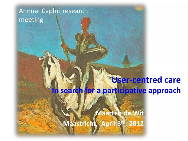 user centred care in search for a participative approach