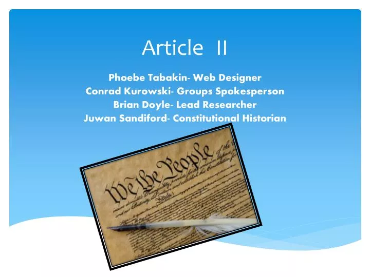 PPT - Article II PowerPoint Presentation, Free Download - ID:1875067