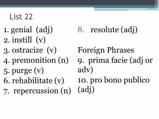list 22
