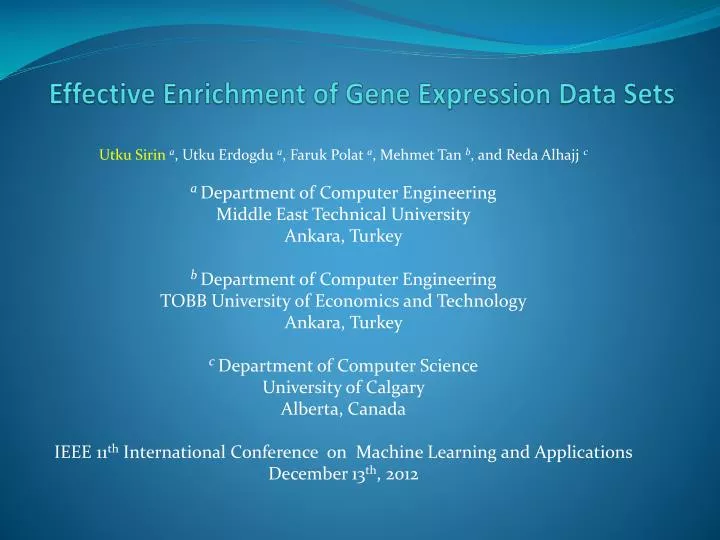 effective enrichment of gene expression data sets