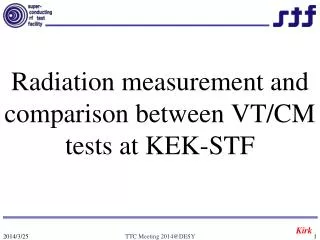 Radiation measurement and comparison between VT/CM tests at KEK-STF