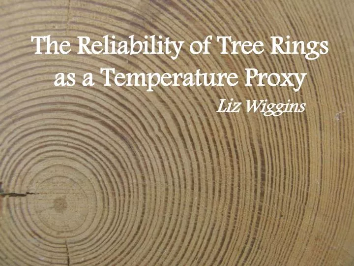 the reliability of tree rings as a temperature proxy