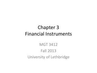 Chapter 3 Financial Instruments