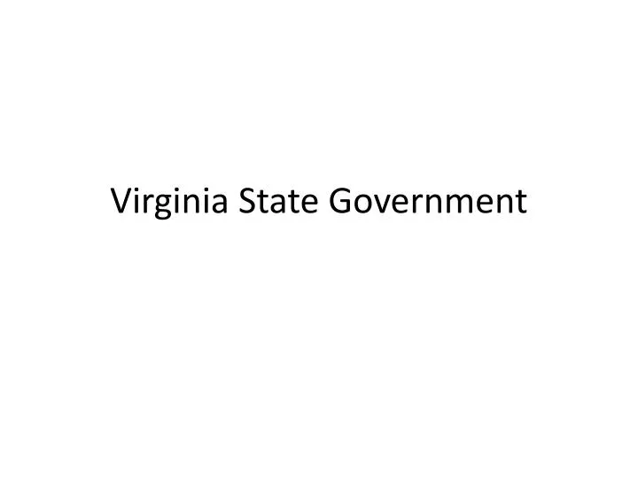 virginia state government