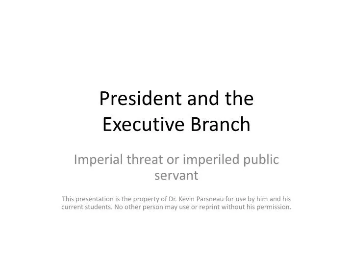president and the executive branch