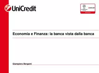 Economia e Finanza: la banca vista dalla banca