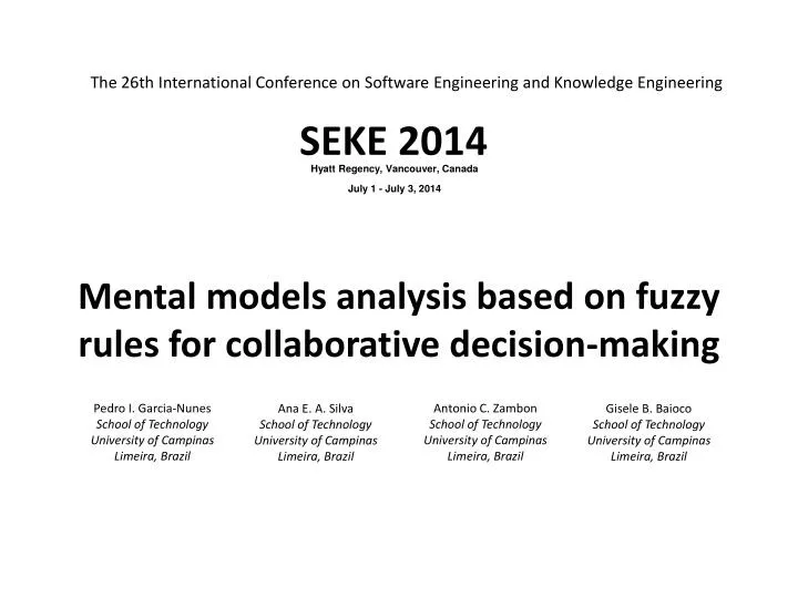mental models analysis based on fuzzy rules for collaborative decision making