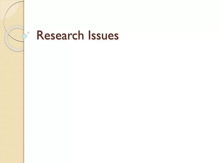 research issues