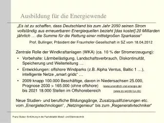 Prof. Bullinger , Präsident der Fraunhofer-Gesellschaft in SZ vom 18.04.2012