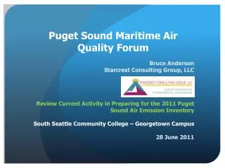 Puget Sound Maritime Air Quality Forum