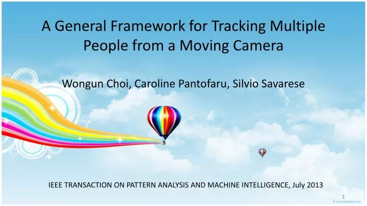 a general framework for tracking multiple people from a moving camera