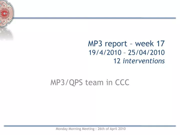 mp3 report week 17 19 4 2010 25 04 2010 12 interventions