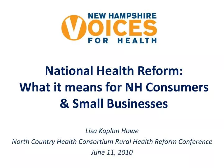 national health reform what it means for nh consumers small businesses