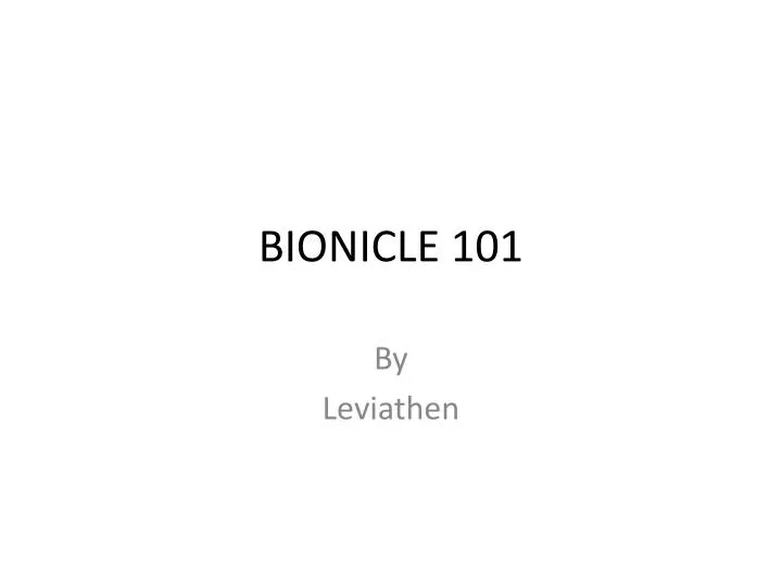 bionicle 101