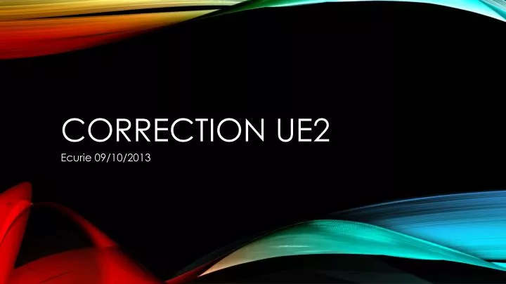 correction ue2