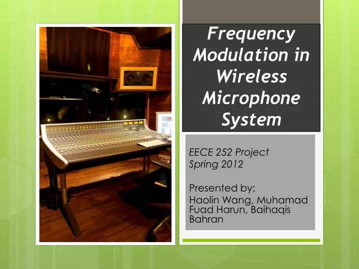 frequency modulation in wireless microphone system