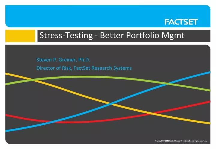 stress testing better portfolio mgmt