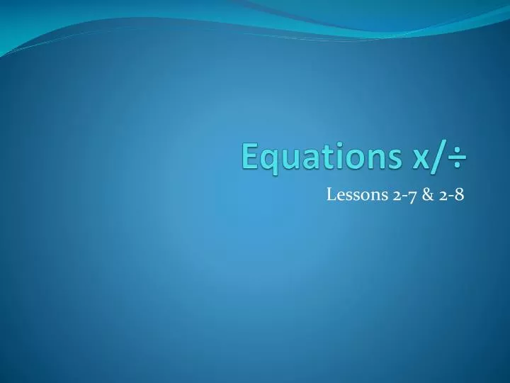 equations x