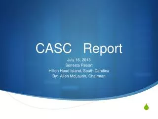 CASC	Report