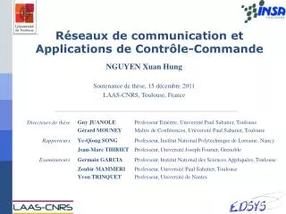 r seaux de communication et applications de contr le commande