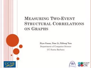 Measuring Two-Event Structural Correlations on Graphs