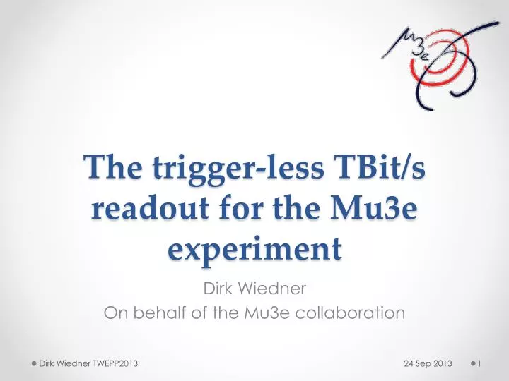 the trigger less tbit s readout for the mu3e experiment