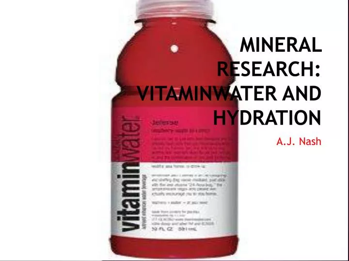 mineral research vitaminwater and hydration