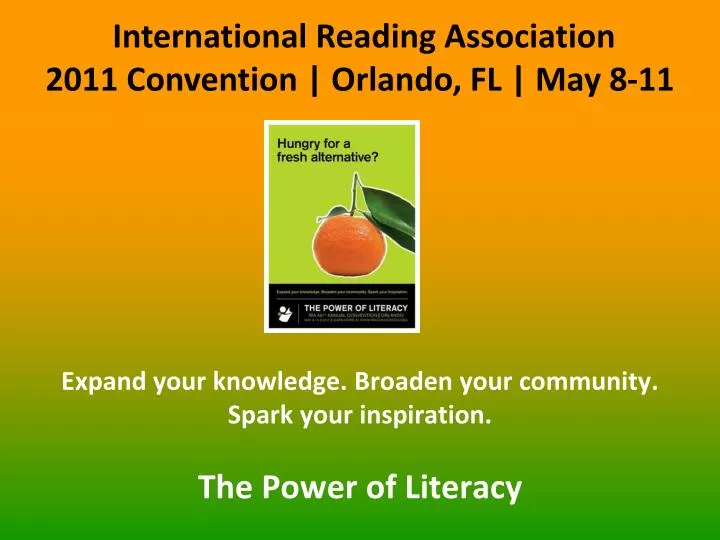 international reading association 2011 convention orlando fl may 8 11