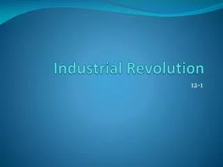 Industrial R evolution