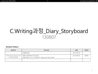 c writing diary storyboard