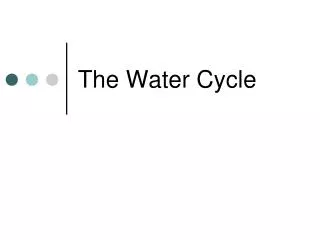 The Water Cycle