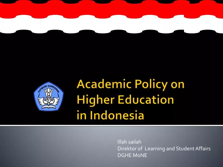 academic policy on higher education in indonesia