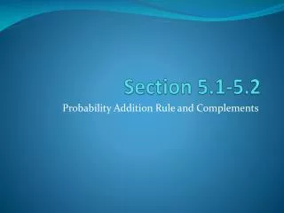 Section 5.1-5.2