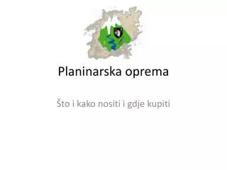 planinarska oprema