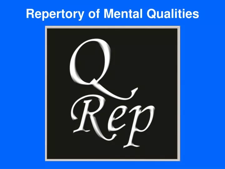 repertory of mental qualities
