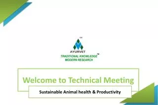 Welcome to Technical Meeting